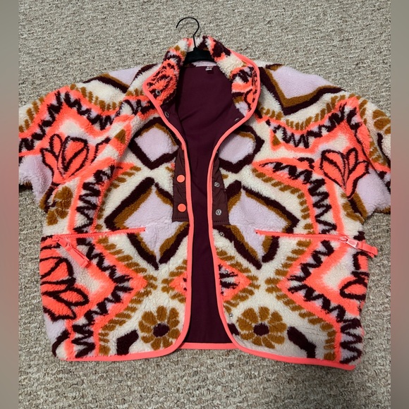 NWOT Hit The Slopes Printed Fleece Jacket - Picture 5 of 9